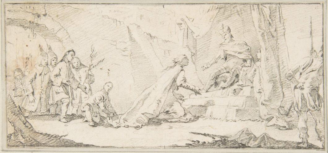 Giovanni Battista Tiepolo--Illustration for a Book Supplicants Imploring an Emperor for Peace