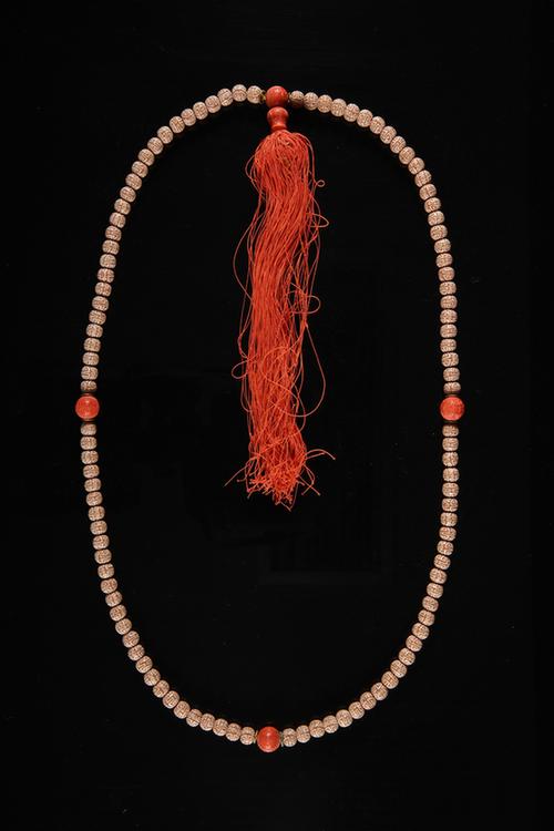 圆寿字纹紫金锭念珠