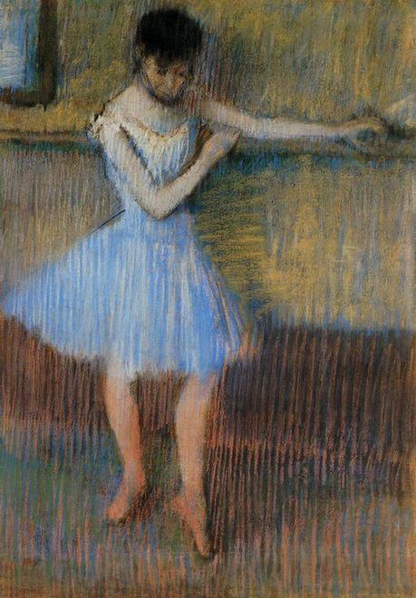 Dancer in Blue at the Barre - circa 1889 - Private collection - pastel