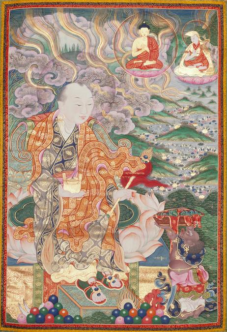 清人因竭陀尊者像轴