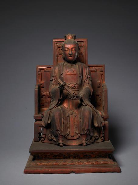 木雕金漆九仙娘娘像