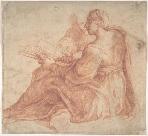 Pirro Ligorio--Seated Sibyl and Attendant Genius