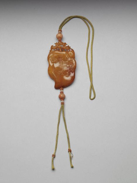 蜜蜡桃式斋戒牌