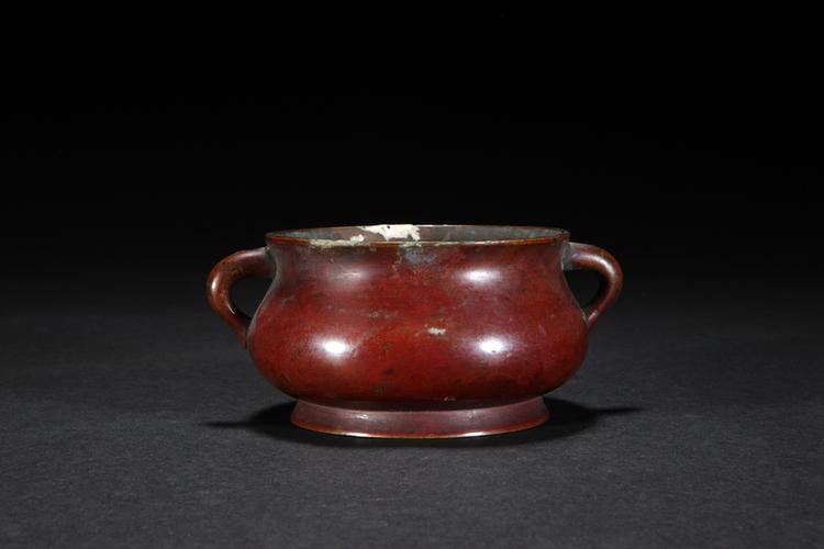 宣德款铜双耳炉