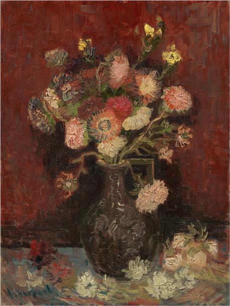 Vase with Chinese asters and gladioli (August - September )