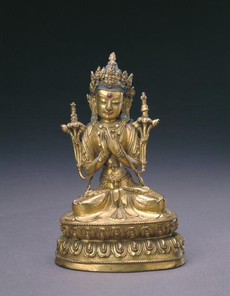 铜鎏金金刚萨埵像