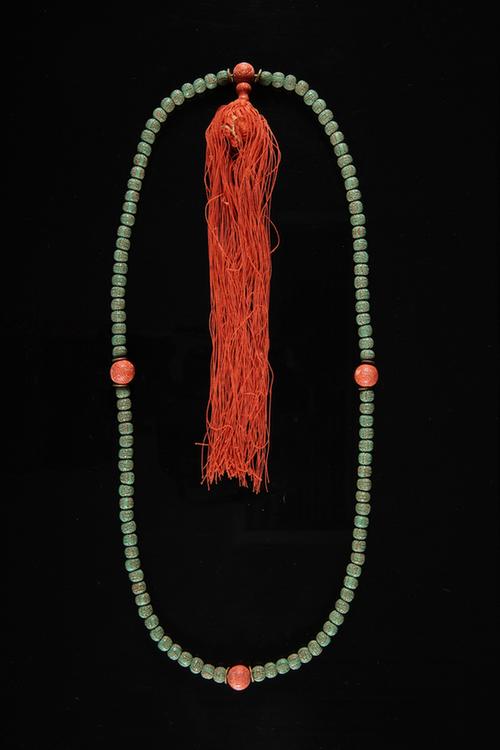 圆寿字纹紫金锭念珠