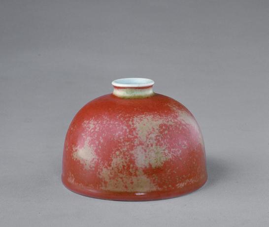 康熙款豇豆红釉暗团花纹太白尊