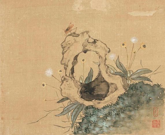 花卉奇石册-十二开