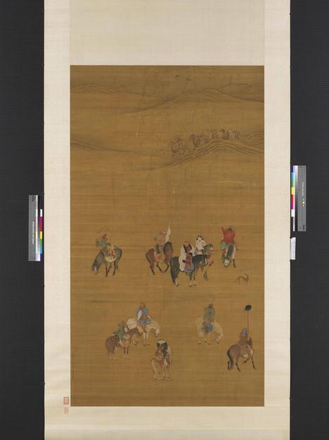 元世祖出猎图轴