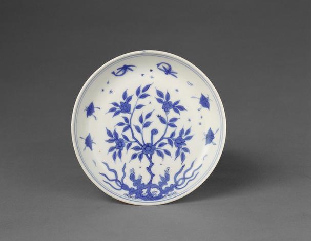 青花花蝶纹盘