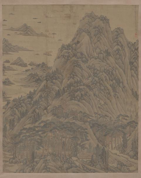 钱穀九龙山图轴
