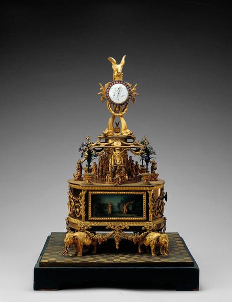 铜镀金四象驮跑人日历表