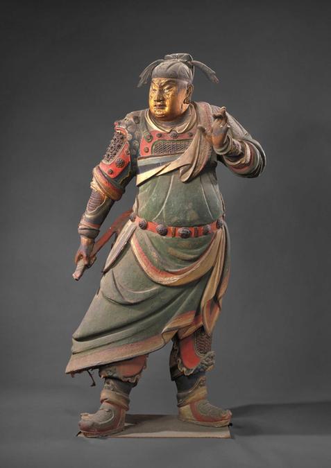 泥塑彩绘关羽像