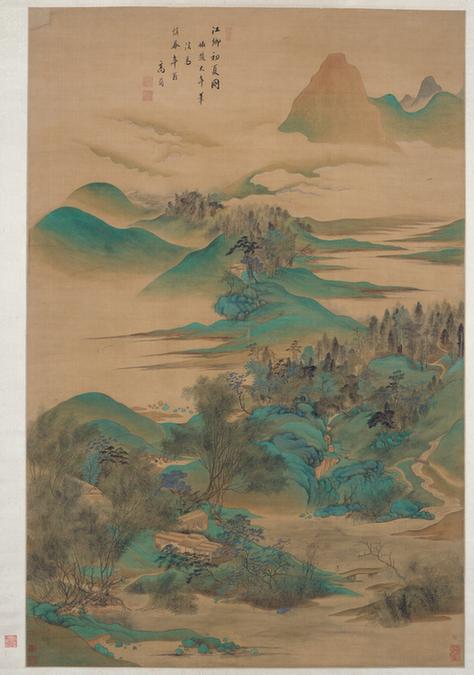 高简江乡初夏图轴