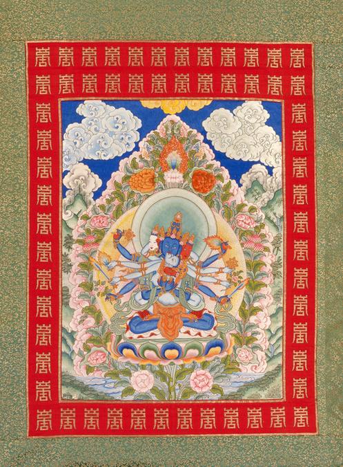 绣像阳体秘密佛唐卡