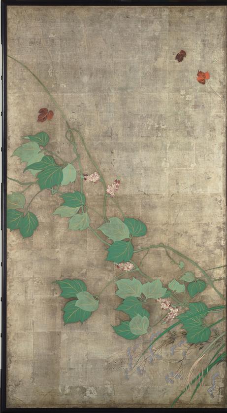 江户时代 夏秋草图屏风-秋分