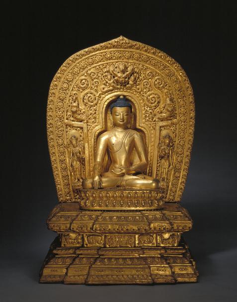铜鎏金释迦牟尼佛