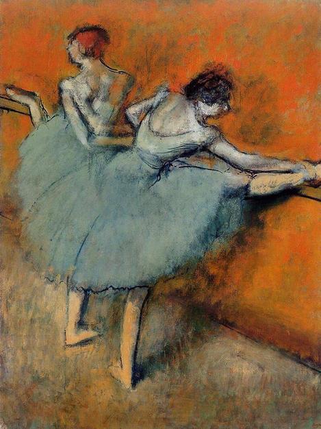 Dancers at the Barre - circa - - The Phillips Collection (USA) - oil on canvas
