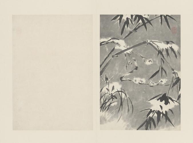 原济兰竹册－雪中梅竹