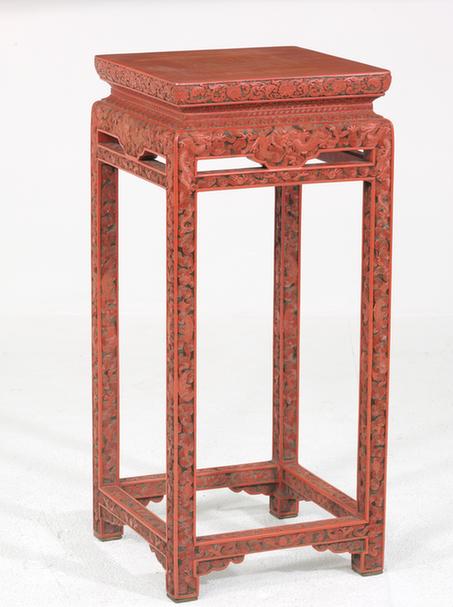 剔红云龙纹香几