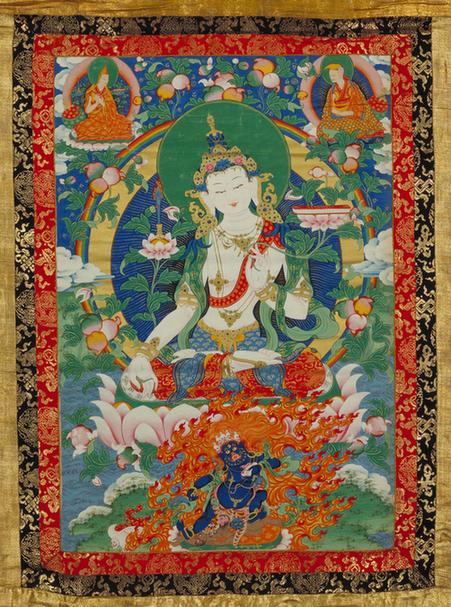 清人文殊菩萨像轴