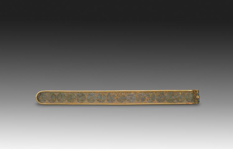 金累丝点翠扁方