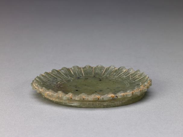 痕都斯坦青玉菊瓣式碟