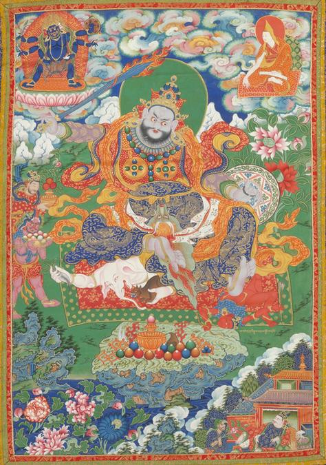 清人善巴拉王菩萨像轴