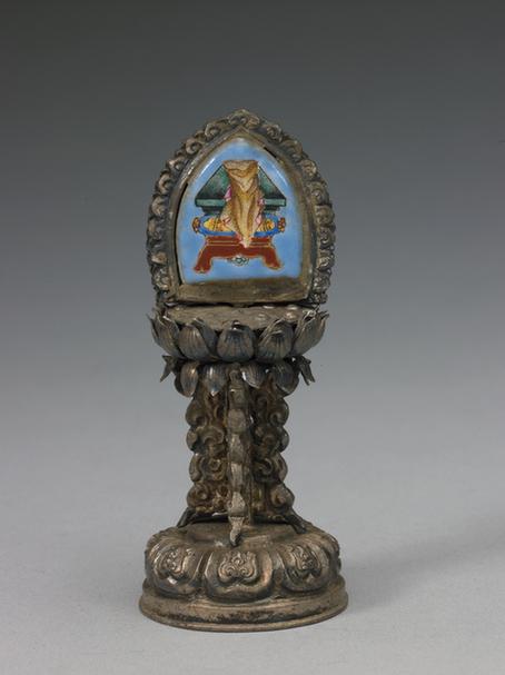 银胎嵌珐琅供养