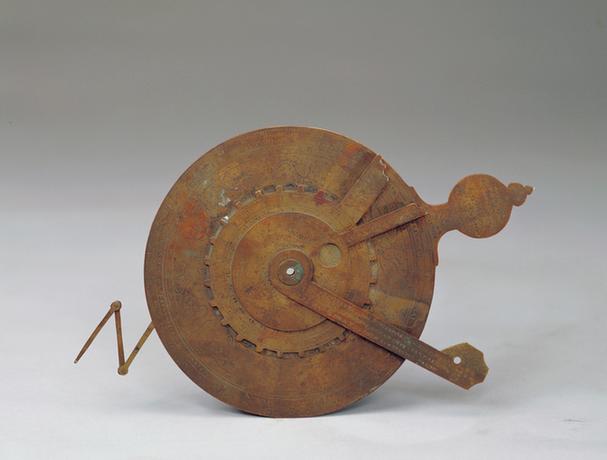 铜镀金圆盘日月星晷仪