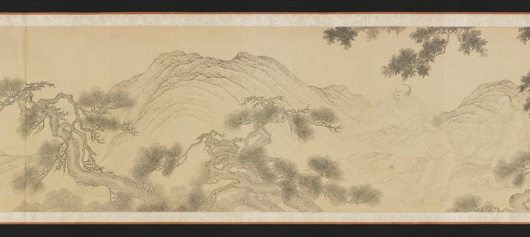 白描罗汉图卷（下部）