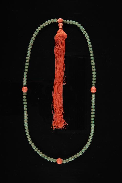 圆寿字纹紫金锭念珠