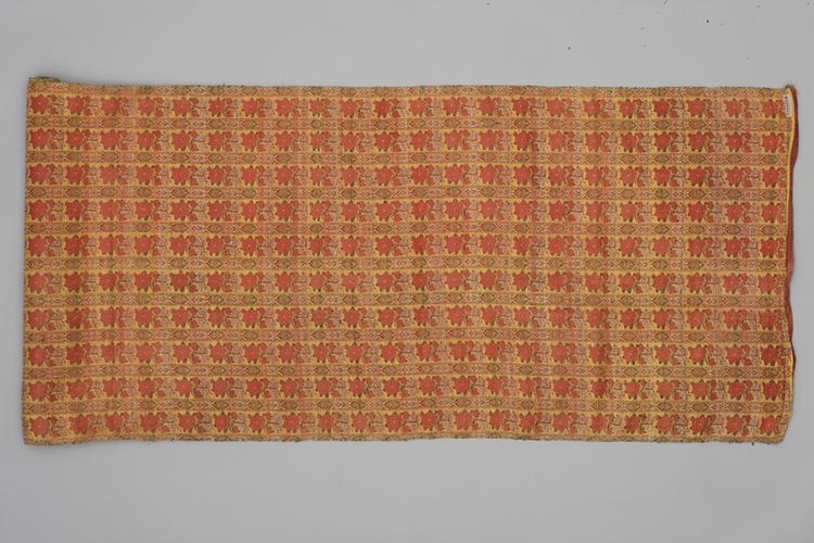 彩色竖绦折枝花纹回回锦