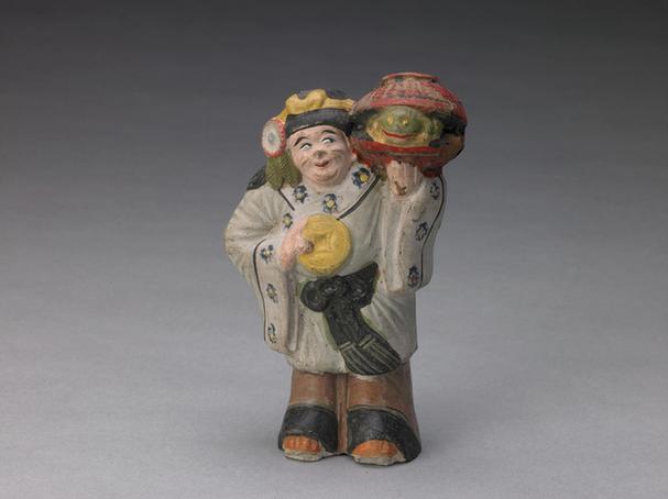 “刘海戏蟾”泥人