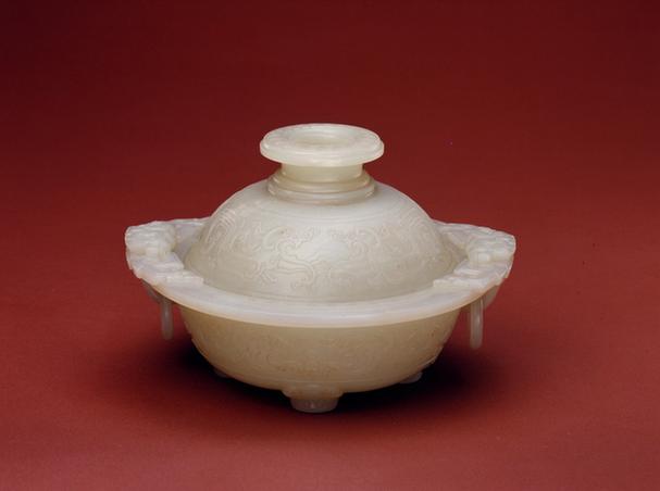 青玉龙耳活环炉