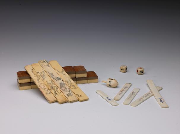 象牙刻动物花筹