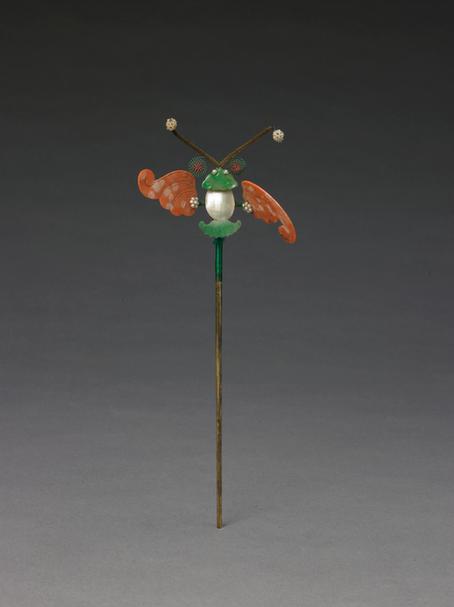 料石蝴蝶纹头簪