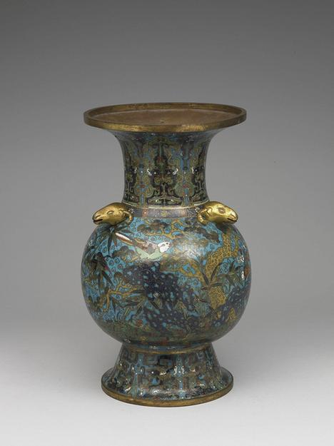 景泰款 掐丝珐瑯三羊尊