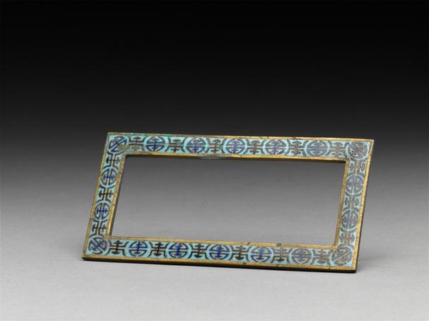 掐丝珐琅寿字长方仿圈