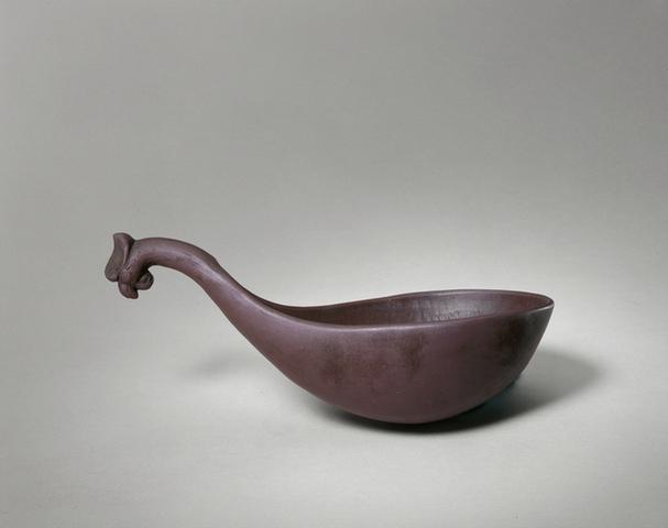 宜兴窑紫砂凤首匙