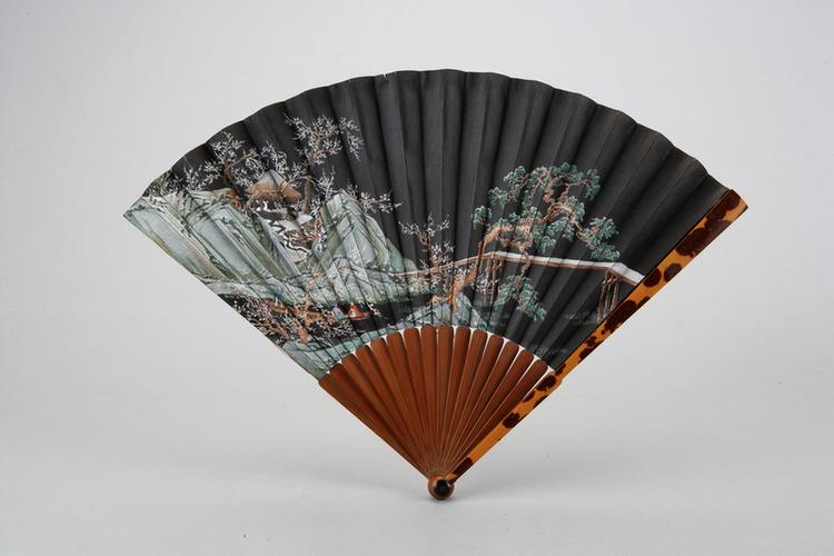 画梅溪泛艇梁诗正书奉观龙井题名成扇