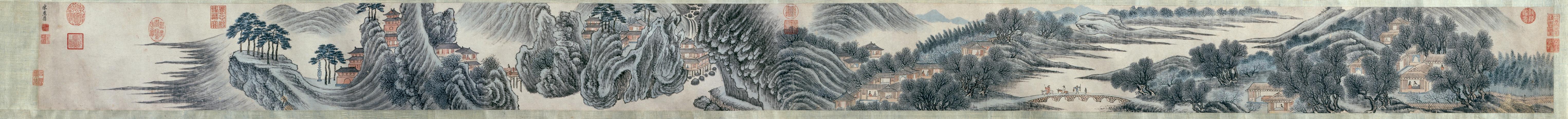 宋懋晋溪山春信图卷