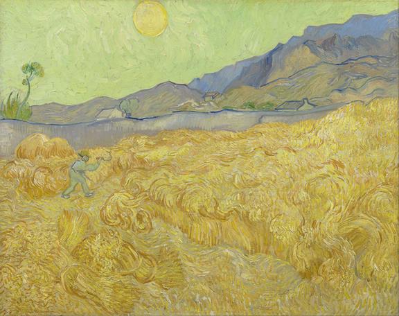 Wheatfield with a reaper (September - )