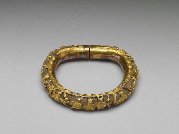 仙翁与八仙空花金套伽楠香镯