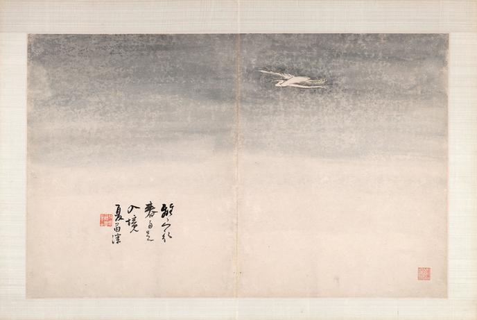 指画系列-指画·白鹭