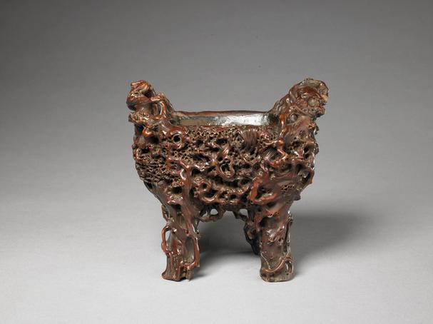 天然木雕五供-炉