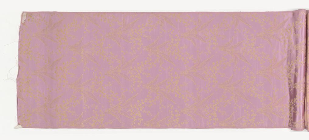 绛色小洋花纹织金缎