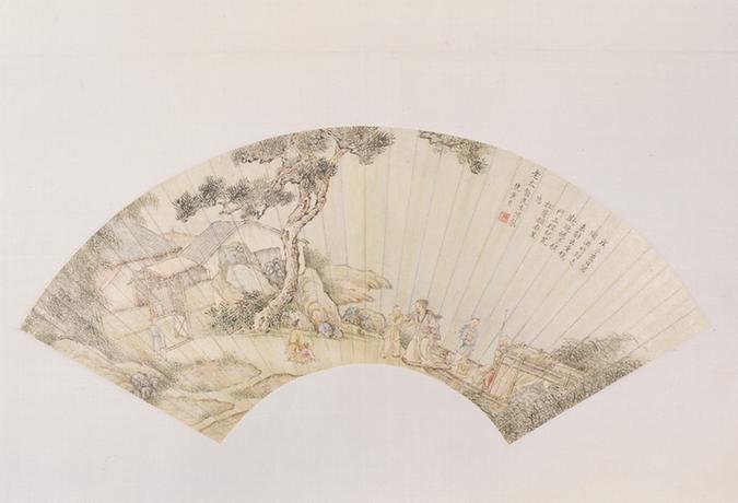 陶渊明归去来辞图扇页