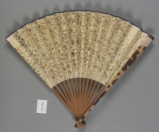 竹股烫花边素面折扇